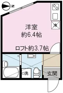 ワンカルテット永山【1階】の間取り