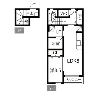 WISPERIA穂波(ウィスペリアホナミ)【2階】の間取り