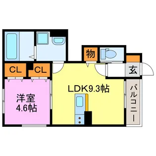 フェリーチェ大野【1階】の間取り