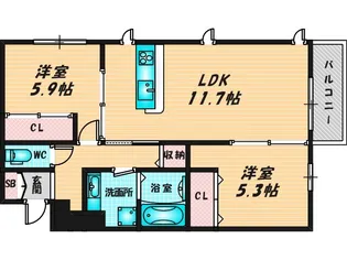 プリマベーラ巽東【3階】の間取り