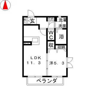 イリオス【1階】の間取り