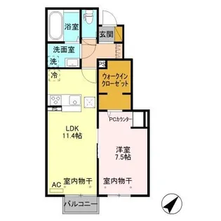 フローラ【1階】の間取り