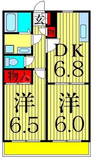サンライト高砂【1階】の間取り