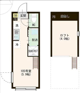 ハーモニーテラス戸越【1階】の間取り