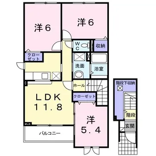 グラース【2階】の間取り