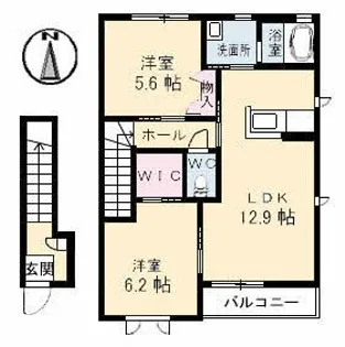 ポルタ ブランシェ【2階】の間取り