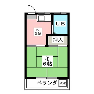 第1落合荘【2階】の間取り