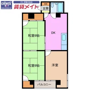 シャトーナツヤマ【4階】の間取り