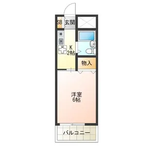 コーポスマイル【2階】の間取り