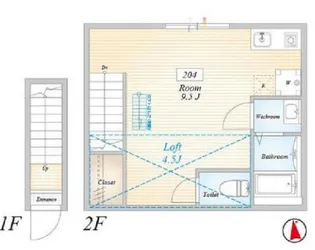 JTレジデンス府中壱番館【2階】の間取り