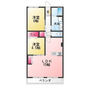 ユニーブルヒダ【4階】の間取り