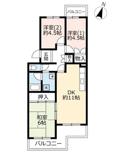 UR落合第三【4階】の間取り