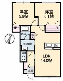メゾン エル ソニド【1階】の間取り
