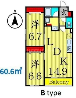 Riziere Village西日暮里(リヴィラージュ西日暮里)【3階】の間取り