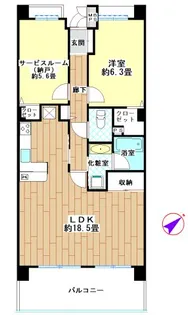 ライオンズガーデン湘南緑が浜【9階】の間取り