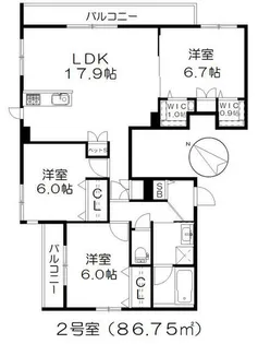 Encore Manor【2階】の間取り