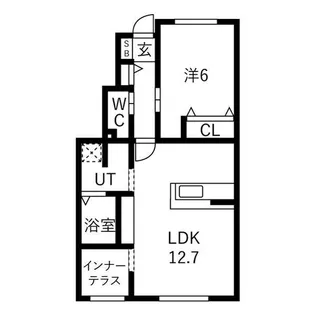 Casa実月 A棟【1階】の間取り