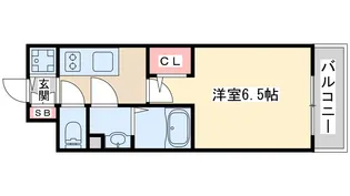 エスリード大阪デュアルゲート【13階】の間取り