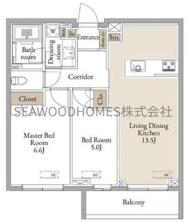 クラリティア横濱反町【3階】の間取り