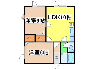 メゾンスガワラ【2階】の間取り