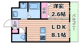 リアコート千里丘ISOUTH【2階】の間取り