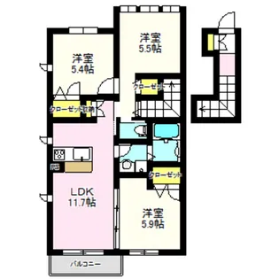 ソラーナ【2階】の間取り