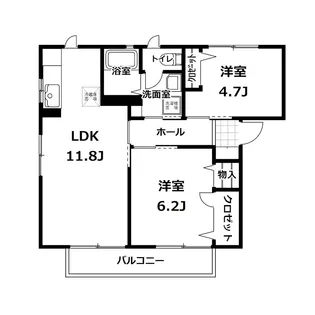 寺門ハイツ【1階】の間取り