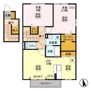 ビューフォレスト C【2階】の間取り