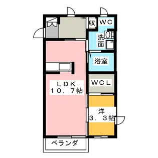 アポリネール山の手【1階】の間取り
