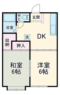 レイクコーポB【2階】の間取り