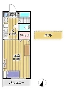 ハイムメヌエット【2階】の間取り