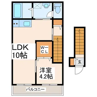ヒルズ春日【2階】の間取り