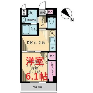 メゾンドソレイユV【2階】の間取り