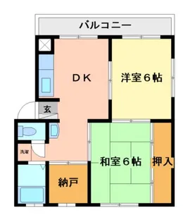 Kハイツ1【1階】の間取り
