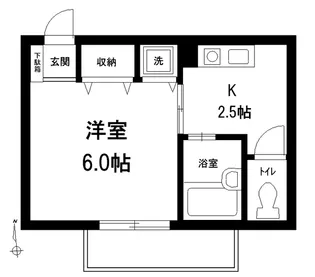 フラット高田【1階】の間取り