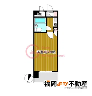 ライオンズマンション薬院駅南【7階】の間取り