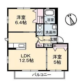 シャーメゾントゥモローABC【2階】の間取り