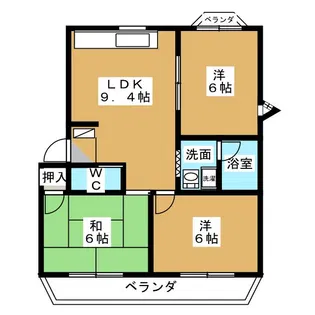 グランディール三好 (南棟)【2階】の間取り