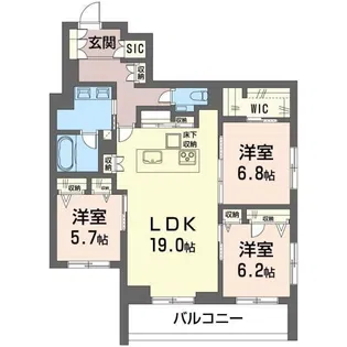 ルクセント【3階】の間取り
