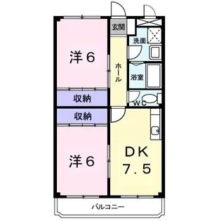 サウスウィンド【1階】の間取り