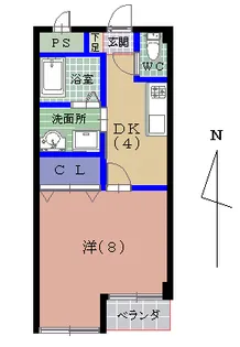 ニアベル花堂【1階】の間取り