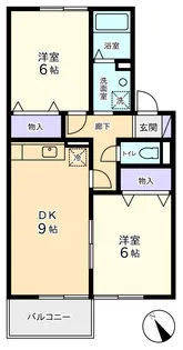 【アムールヒルズ A】【2階】の間取り