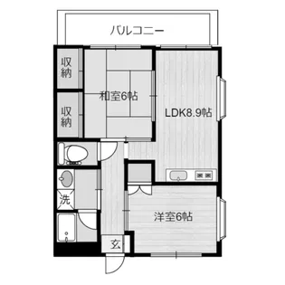 ビオレ中田【3階】の間取り