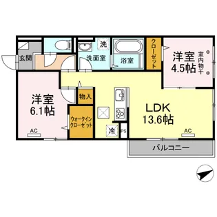 メゾン山居【1階】の間取り