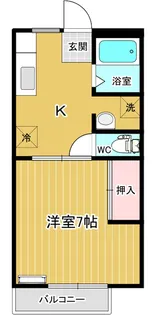 シャトウ春日C【2階】の間取り