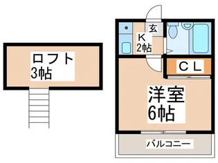 ロイヤルハイツまつい2【2階】の間取り
