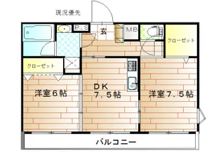 宮城県仙台市若林区遠見塚2【マンション】の間取り