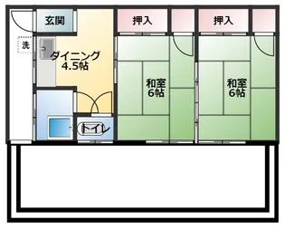 小野アパート【2階】の間取り