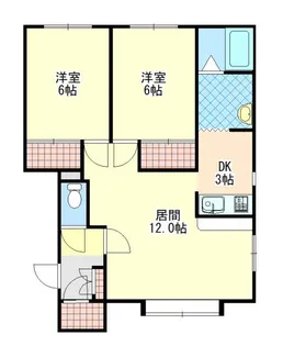 コーポ富貴【2階】の間取り