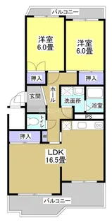 2LDKの間取り画像